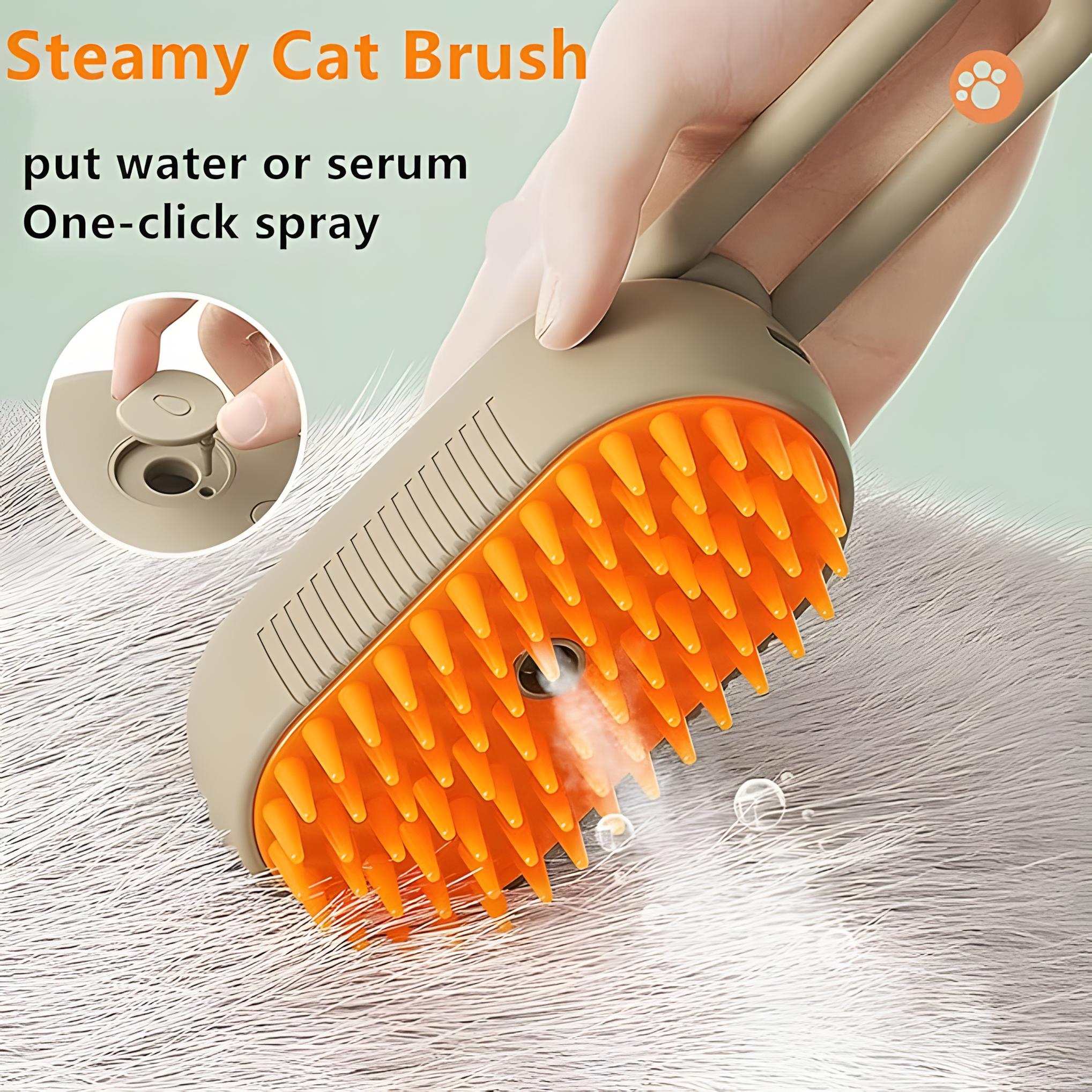 3 in 1 Steam Grooming Brush for Dogs & Cats