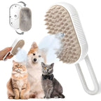 3 in 1 Steam Grooming Brush for Dogs & Cats