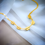 Oval Green Crystal Pendant Necklace Complete Set