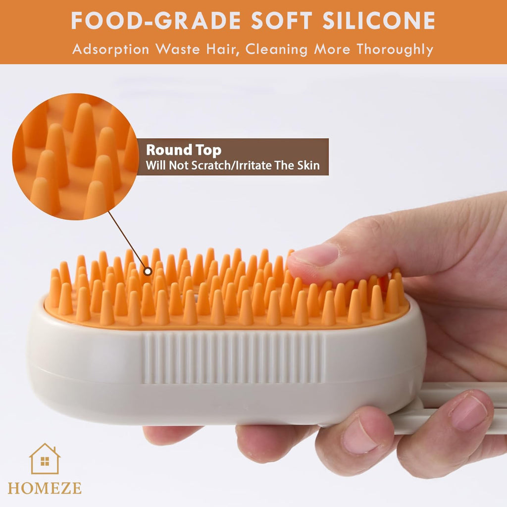 3 in 1 Steam Grooming Brush for Dogs & Cats