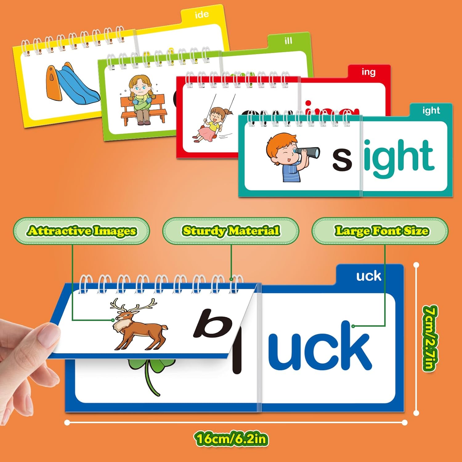 Rhyming Words Flipbook for Children's Learning