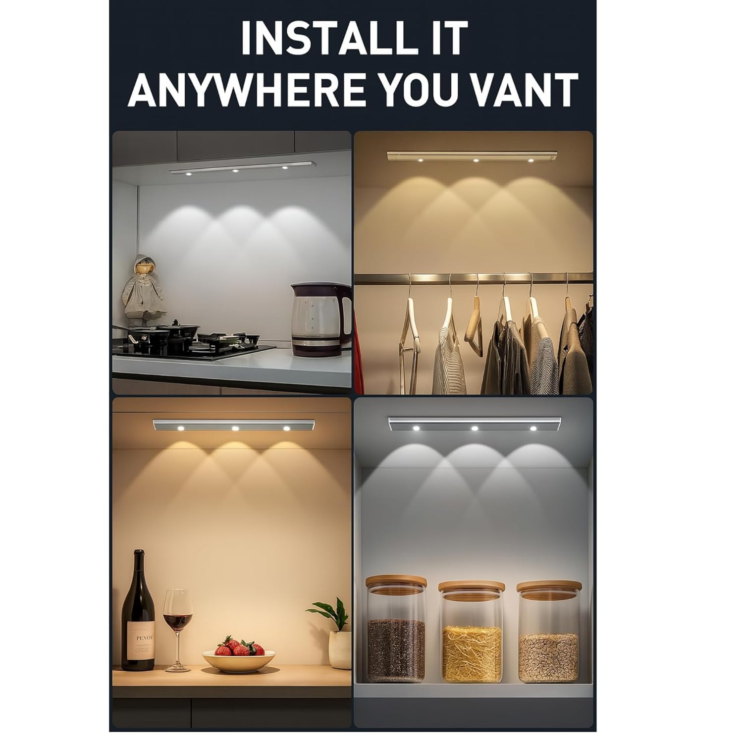 LED PIR Motion Sensor Light With USB Recharging