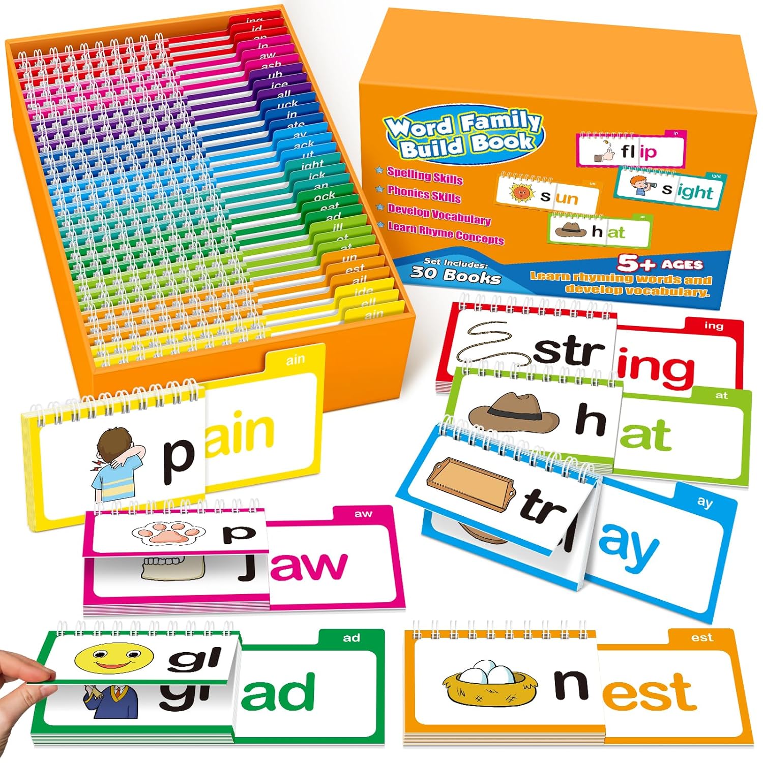 Rhyming Words Flipbook for Children's Learning