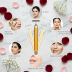 24K Gold Energy Beauty Bar Electric Facial Massage Roller