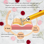 24K Gold Energy Beauty Bar Electric Facial Massage Roller