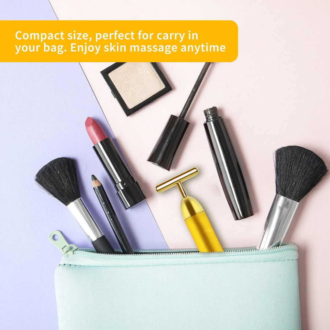 24K Gold Energy Beauty Bar Electric Facial Massage Roller